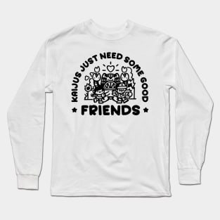 Kaijus just need friends V Long Sleeve T-Shirt